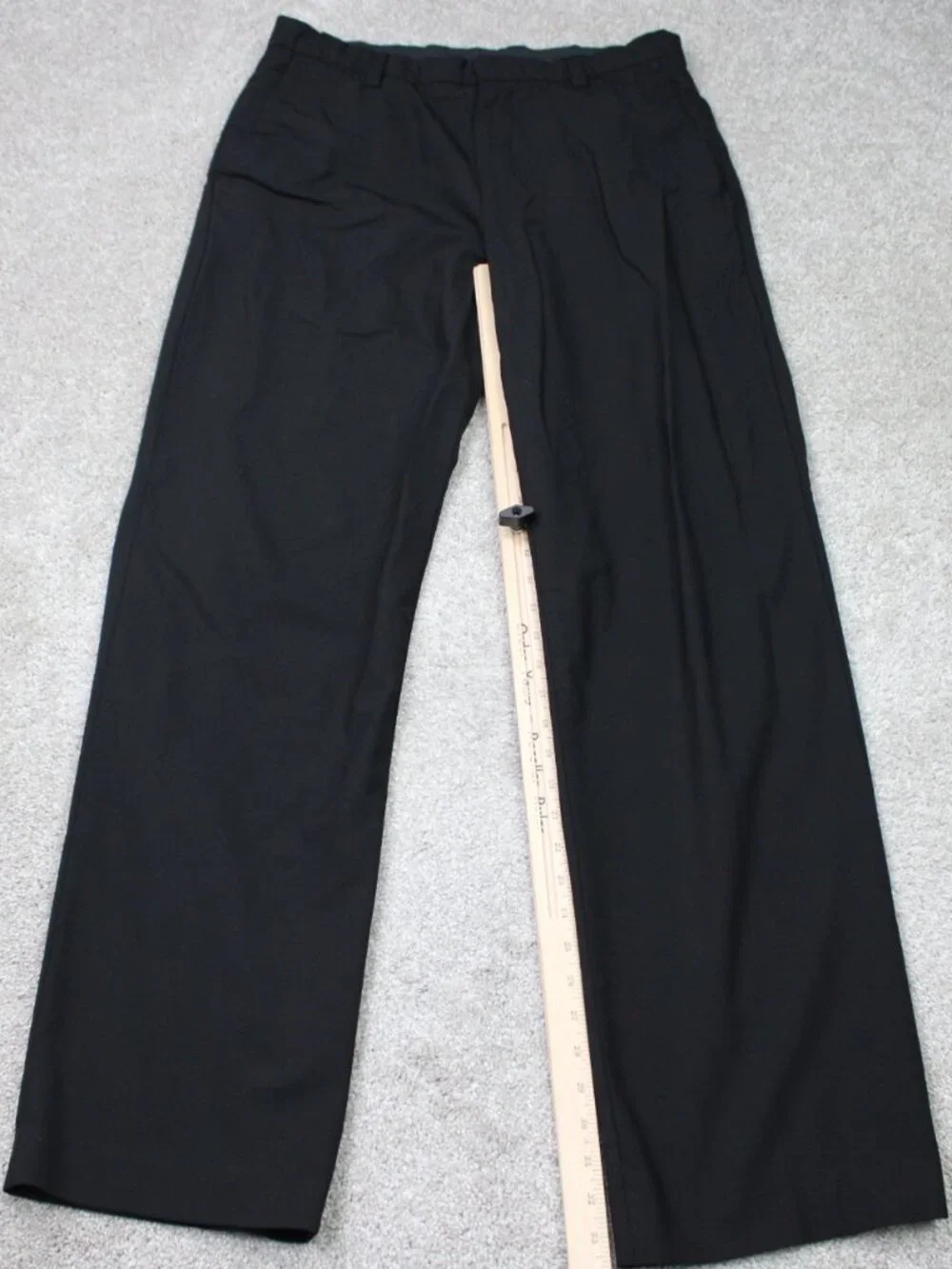 Banana Republic Pants Mens 34x34 Black Dawson Flat Front Wool Stretch Straight